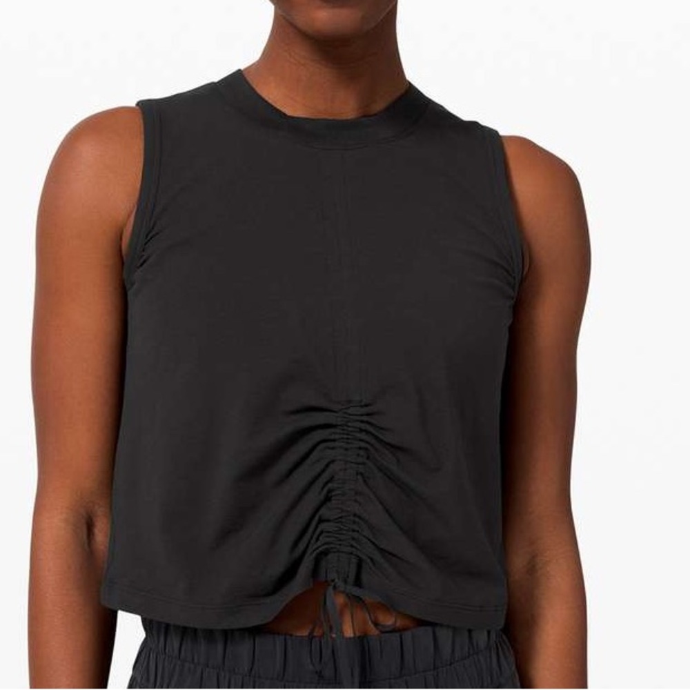 Lululemon Cinch Me Up Front Tank Black Size 8